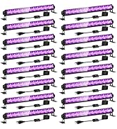 YIAYETOG 16 Pack 40W LED Black Light Bar, Black Lights Light Up 8000ft² with Switch+Plug+6ft Cord...