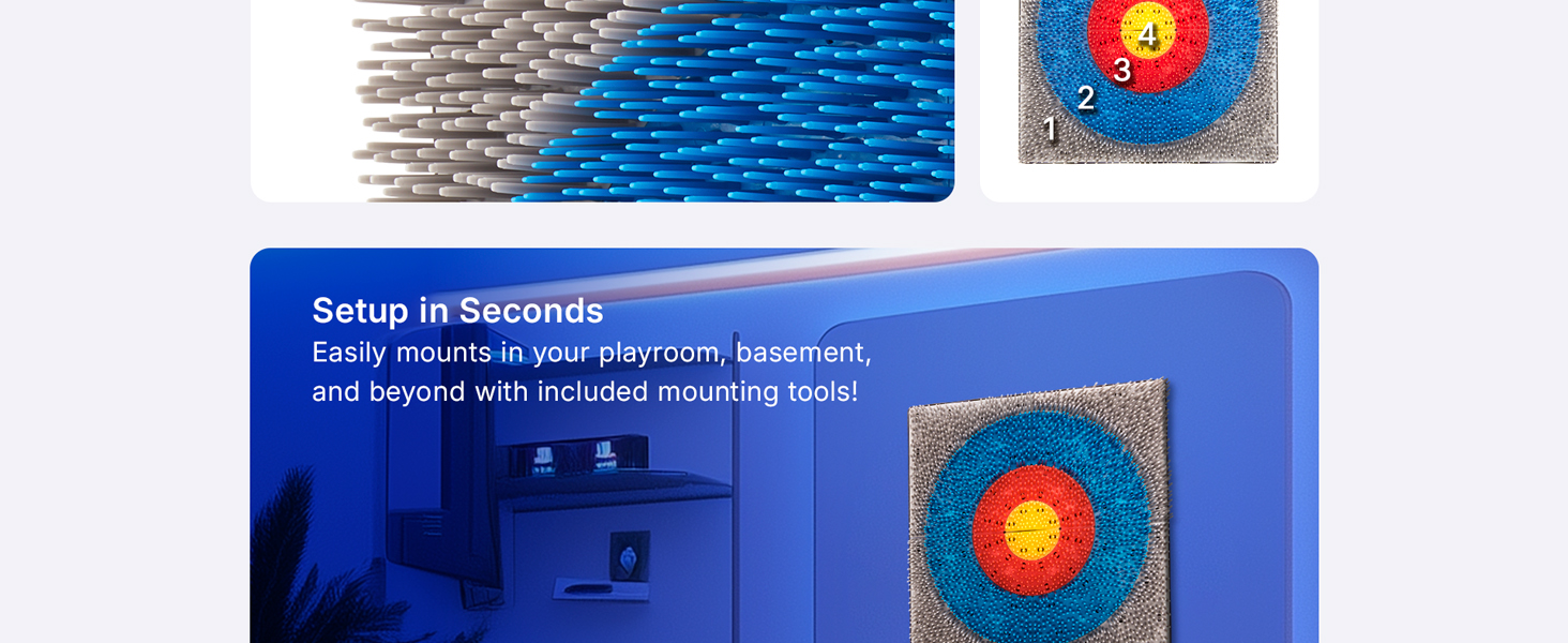 Jumbl Wall-Mounted Axe Throwing Game Set