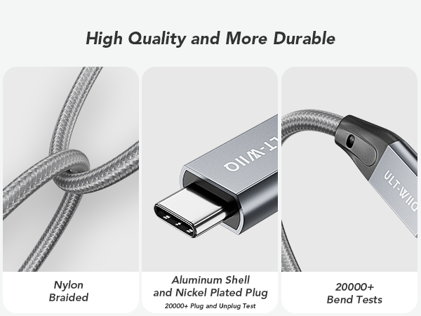 USB C Cable 3.2 240W PD fast charging high speed 20gbps data transfer 4k usb type-c monitor cable