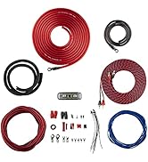 DS18 AK4 4 Gauge Amp Wiring Kit – 1200W Complete CCA Amplifier Installation Kit for Car Audio Sys...