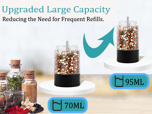 electric salt and pepper grinder set