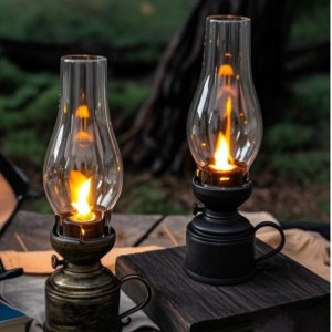 Led Vintage Kerosene Lamp Electronic Swing Candle