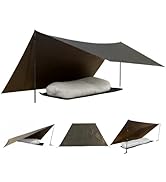 onewind Waterproof 6x8 ft Camping Tarp, Ultralight 70D Nylon Emergency Shelter Tent Footprint Gro...