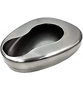 DEXSUR Bedpans for Elderly Men &amp; Women, Heavy Duty Autoclavable Stainless Steel Bedpan for Medica...