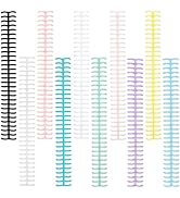 10 PCS Comb Binding Spines,30 Rings Click Plastic Spiral Binding Coils,Easy to Adding Pages for B...