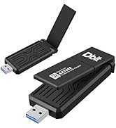 DBIT WiFi6E USB 3.0 WiFi Adapter for PC, AX5400M 802.11AX, Tri-Band 6GHz/5GHz/2.4GHz, WPA3, Wirel...