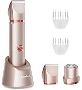KAPHIO 2 in 1 Electric Bikini Trimmer with Two Replacement Shaving Head - IPX7 Waterproof Bikini ...