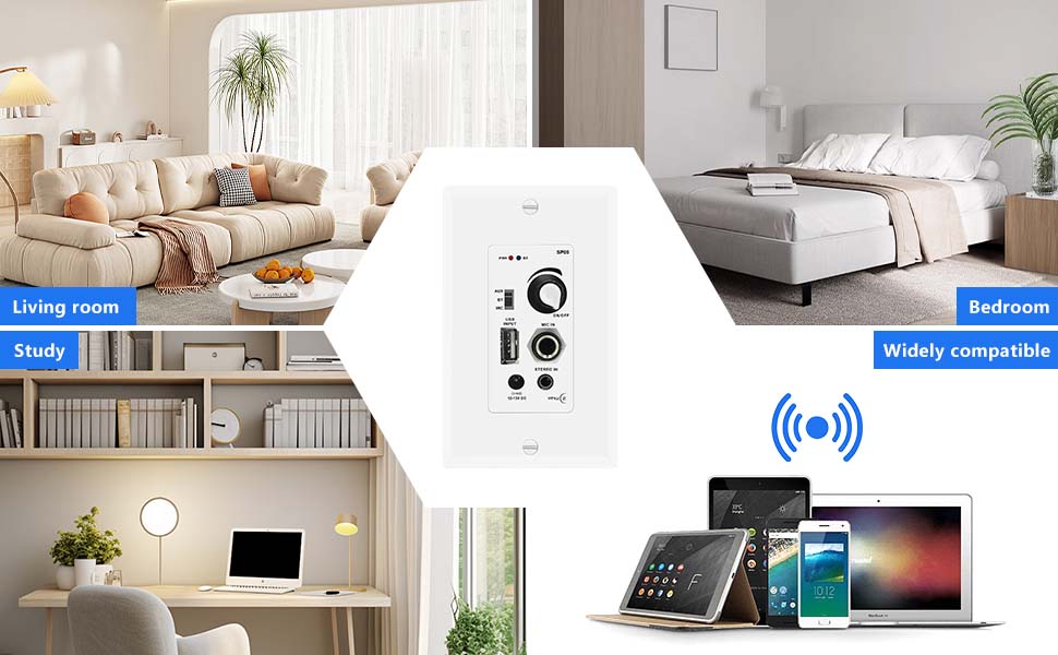 bluetooth amplifier in wall