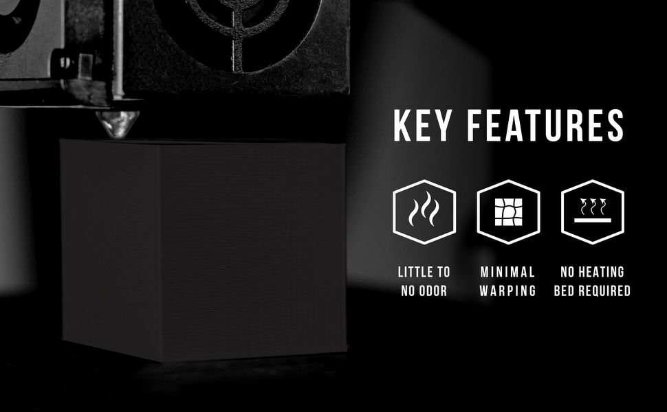 abs key features include strong and durable, easy to use and higher temperature resistance than pla