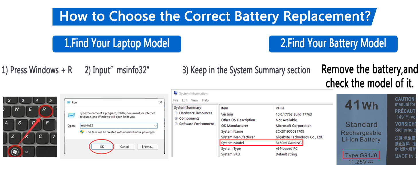 G91J0 Battery for Dell Inspiron 15 3511 3520 13 5330