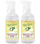 Rebel Green Sparkling Glass Cleaner - Streak Free Glass Cleaner Spray - Natural Glass &amp; Surface S...