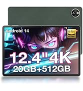 DOOGEE T30 MAX Tablet 12.4 Inch, 20GB RAM 512GB Storage, Green | Android 14 Tablets, 4K Android T...