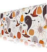 Lauspuck Cute Halloween Ghost Desk Decor Mat, Large Gaming Mouse Pad with Stitched Edges, Compute...