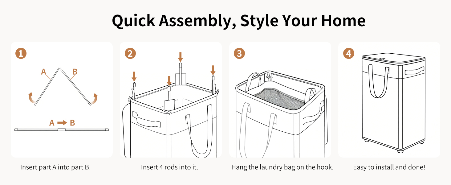 Goodpick Laundry Basket with Wheels and Lid