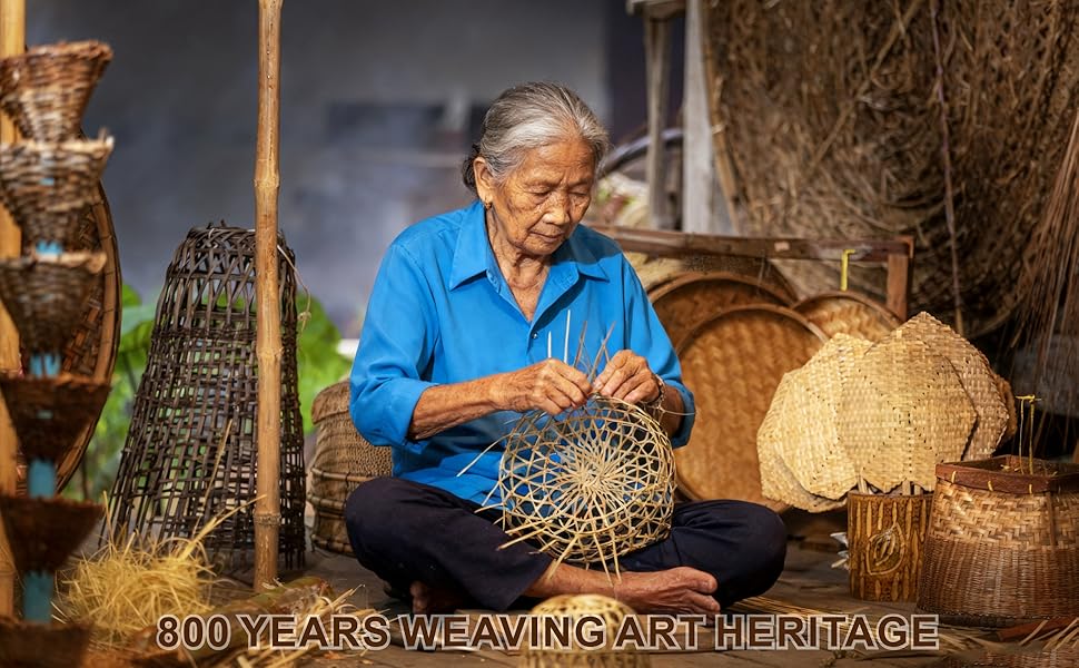 The traditional rattan weaving craft