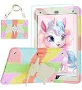 TOMORRY for iPad 9th/8th/7th Generation Case 10.2" with Tempered Glass Screen Protector,Unicorn S...