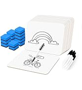 Dry Erase LapBoards, PANDRI 12 Pack Double Sided 12.5 x 9 Inch Whiteboards with 12 Erasers and 12...