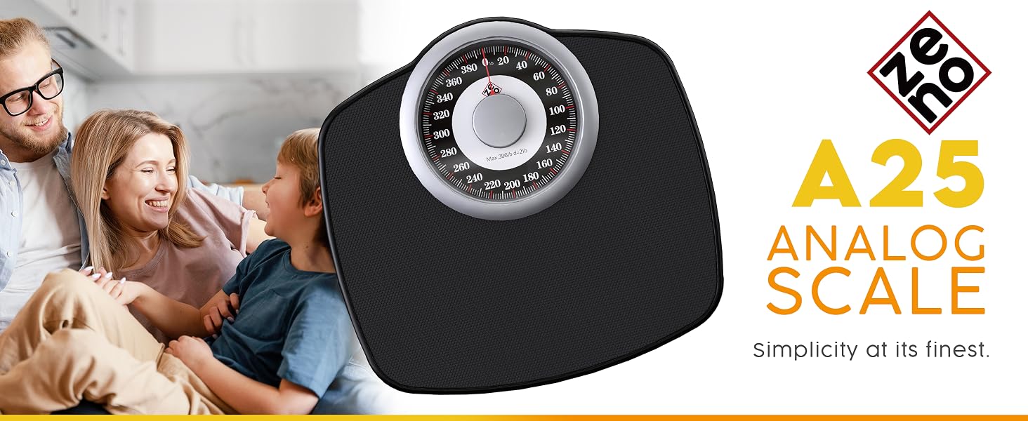 Zeno A25 Scales for Body Weight - Up to 400 LB - New - 5.3" Dial on 12.4" x 10.2" Platform