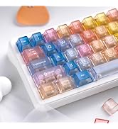 dagaladoo Clear keycaps Set,Translucent Keyboard keycaps,Jelly Key caps | Shine Through keycaps,C...