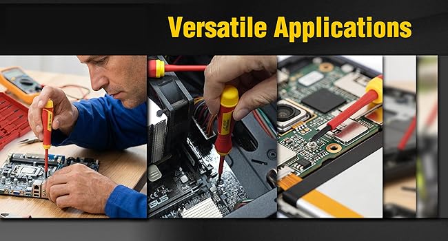 6 Piece Precision Electrician Screwdriver Set with Magnetic Tips