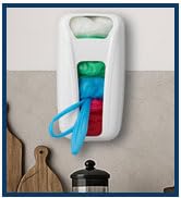 KICHLY Plastic Bag Holder For Grocery Bags, Durable Plastic Bag Organizer Wall Mount, Storage Org...