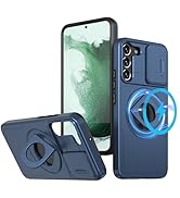 ANNGELAS for Samsung Galaxy S21 Mag-Safe Kickstand Case with Slide Camera Cover,Slim Shockproof M...