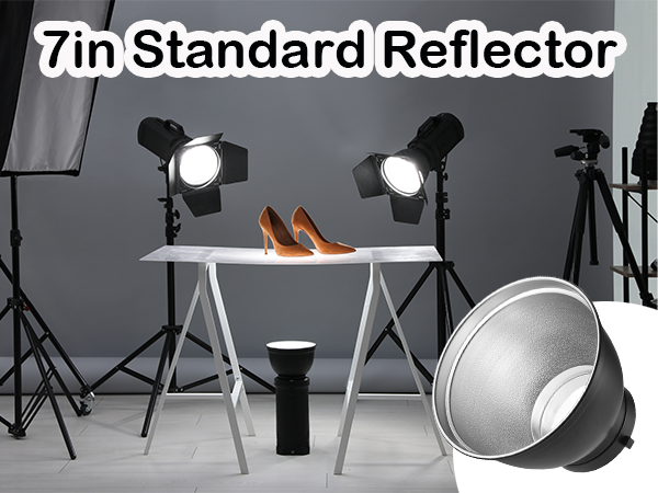 Heliora 7&amp;#34; Standard Reflector Lamp Shade Dish Diffuser with 60° Honeycomb Grid