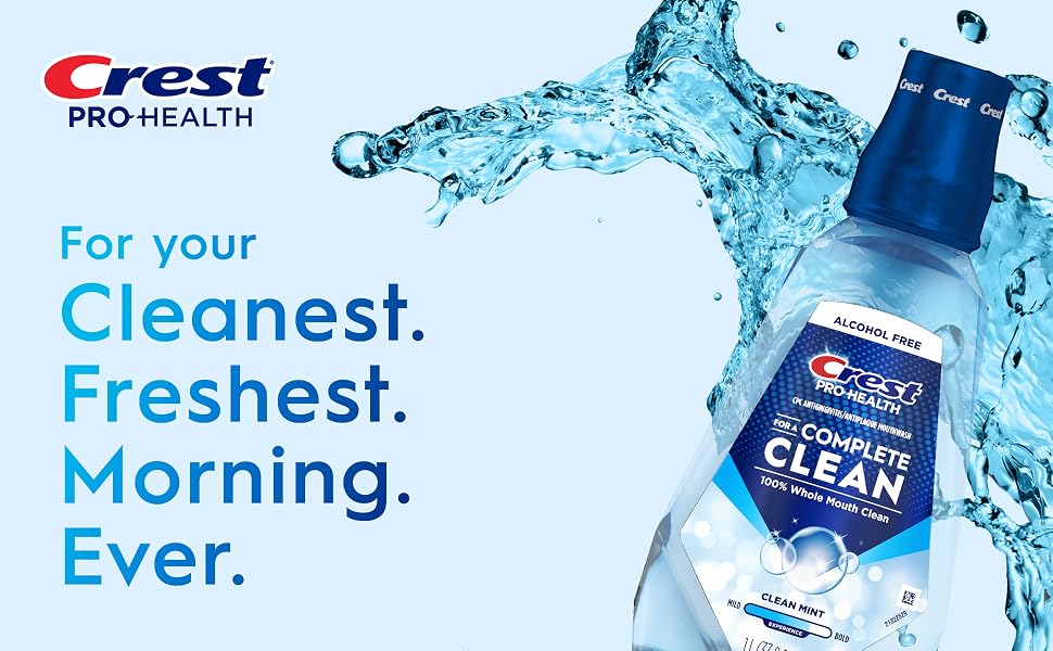 Image of mouthwash bottle with the caption &amp;amp;#34;For you Cleanest. Freshest. Morning. Ever.&amp;amp;#34;