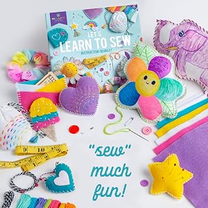 learn to sew first sewing kit sewing craft project kit sewing kit easy stitch kit basic sewing gift