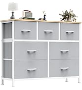 OLIXIS 7 Drawers Dresser for Bedroom, Fabric Storage Tower for Living Room, Entryway - Sturdy Ste...