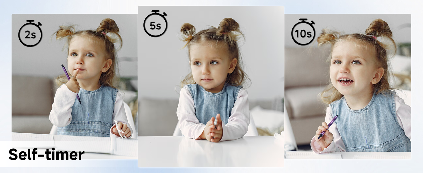 self-timer 2s/5s/10s