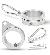 BONWIN 1.25" Flag Pole Rings, 2 Pcs Aluminum Alloy Spinning Flag Pole Ring Clips Swivels, 360° Ro...