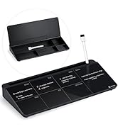 Varhomax Glass Weekly Dry Erase Desk White Board, Desktop to Do List Planner Whiteboard Calendar ...