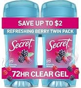 Secret Fresh Antiperspirant Deodorant for Women, 72hr Breathable Sweat &amp; Odor Protection, Instant...