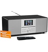MangoKit MS4 CD Player I FM Radio I HiFi System I Bluetooth I Powerful Stereo System I Acoustic W...