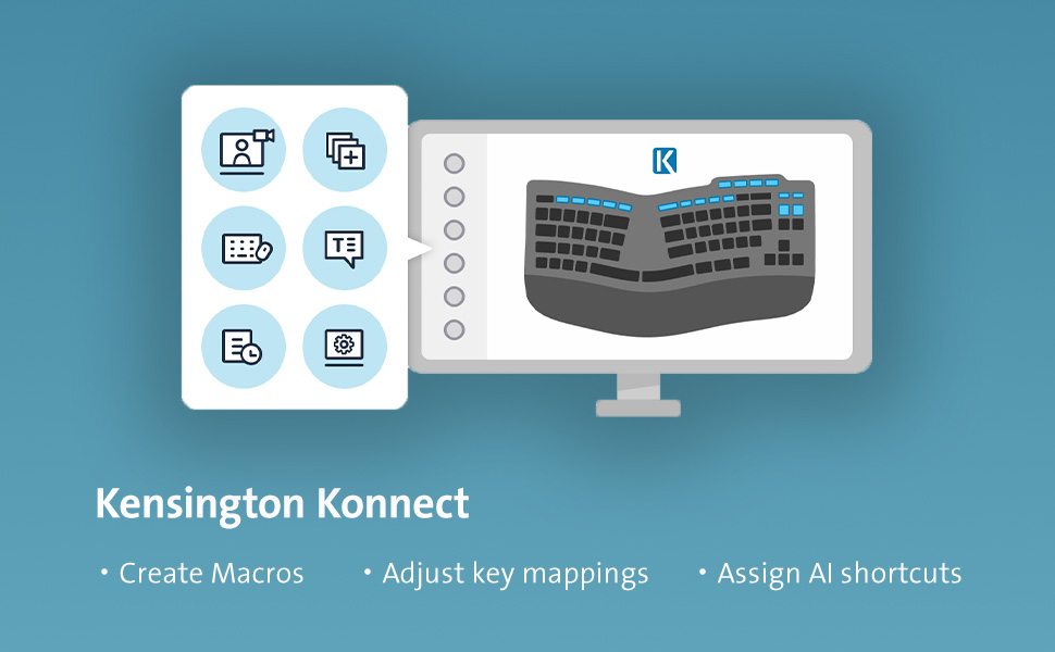 customize your keyboard with Kensington Konnect Software