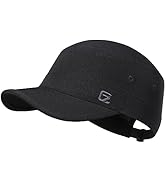 GADIEMKENSD Stretch Army Cap Cadet Military Hats Flat Top Baseball Cap Short Bill Breathable