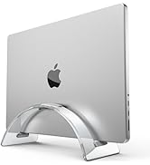 Acrylic Vertical Laptop Stand for Desk,Acrylic Invisible Desktop Notebook Dock,Vertical Laptop Ho...