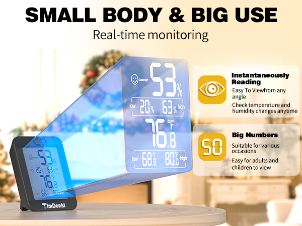 temperature and humidity monitor indoor thermometer
