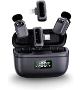 METTOMUS Wireless Lavalier Microphone for iPhone/Camera/Laptop with Charging Case, Third-Level No...