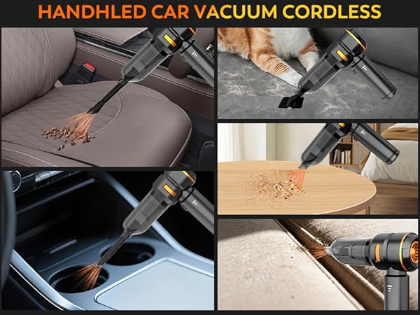 KedeeSparkle Handheld Car Vacuum Cleaner, 4 in 1 Cordless Vacuum Cleaner