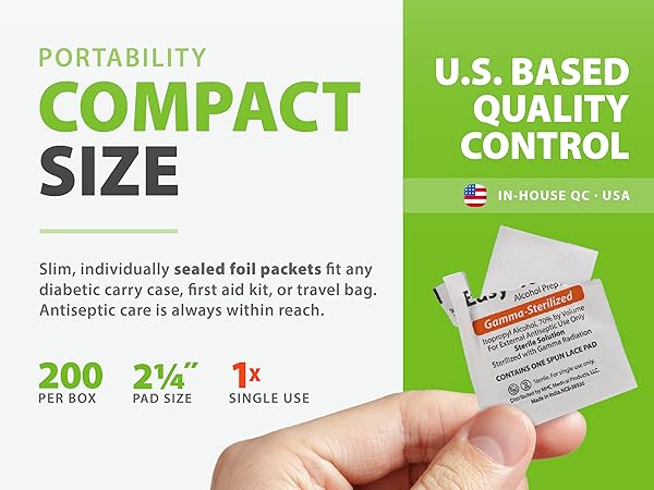 Alcohol Prep Pad Compact Size