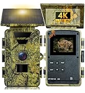 LANTOOCAM Solar Trail Camera, 4K WiFi Game Camera, 5200mAh Forever Power, 32GB SD Card, IP66 Wate...