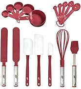 Silicone Spatula Set, 17 Piece Baking Utensils, Nylon and Stainless Steel, Non Stick and Heat Res...