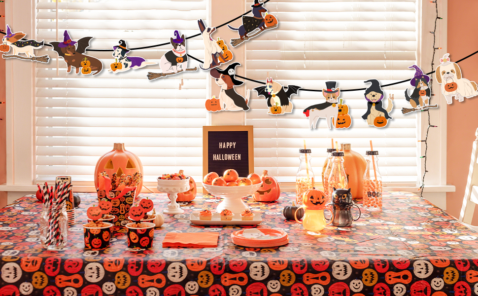 Halloween Dog Bunting Banner Halloween Dog Party Decorations…
