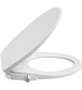Homfan Non-Electric Round Bidet Toilet Seat with Self-Cleaning Dual Nozzles, Soft-Close Quiet Lid...