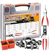 327-Piece 23 Sizes 6-38mm Spring Hose Clamp,Professional Hose Clamp Kit with Pliers for Fuel Line...