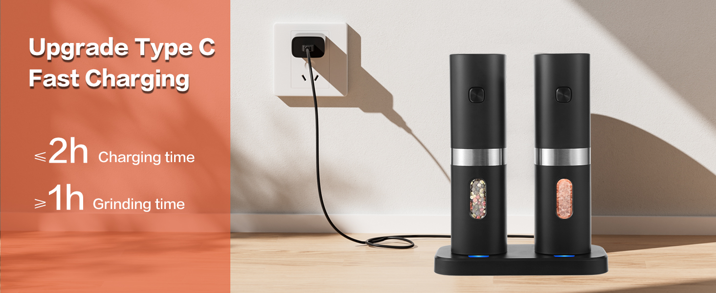 Rechargeable Salt and Pepper Grinder