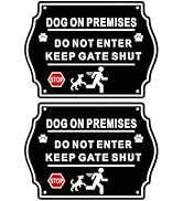 2 Pack Dog On Premises Sign - 9.84" x 7.08" Do Not Enter Sign .040 Rust Free Aluminum Reflective,...