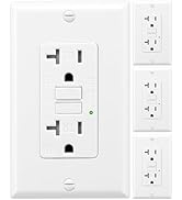 4 Pack-GFCI Outlet 20 Amp,Self-Test,Electrical Outlet with Thinner Design,WR Weather Resistant GF...